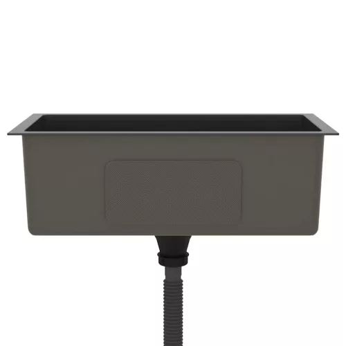  fekete kézzel készült rozsdamentes acél mosogató