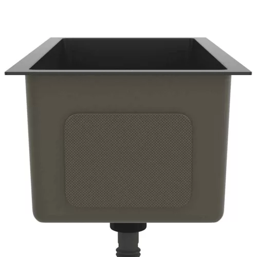  fekete kézzel készült rozsdamentes acél mosogató