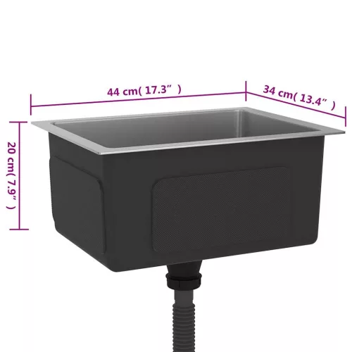  kézzel készült rozsdamentes acél mosogató