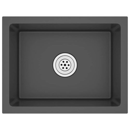  fekete kézzel készült rozsdamentes acél mosogató