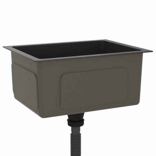  fekete kézzel készült rozsdamentes acél mosogató