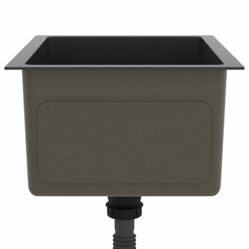  fekete kézzel készült rozsdamentes acél mosogató