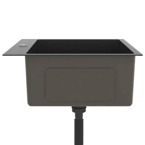  fekete kézzel készült rozsdamentes acél mosogató