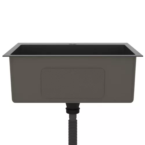  fekete kézzel készült rozsdamentes acél mosogató