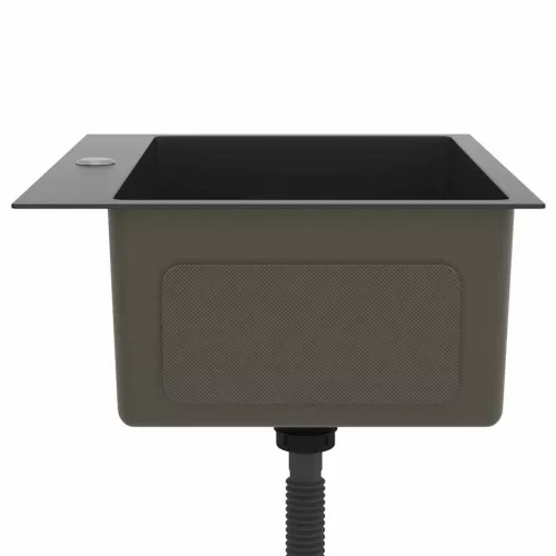  fekete kézzel készült rozsdamentes acél mosogató