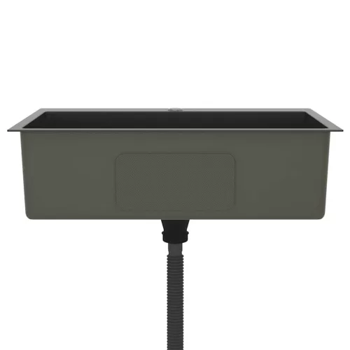  fekete kézzel készült rozsdamentes acél mosogató