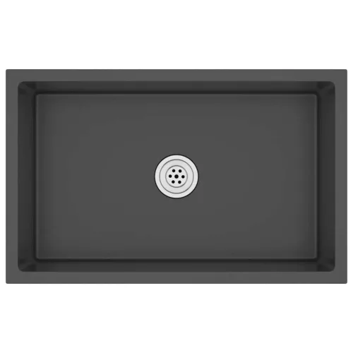  fekete kézzel készült rozsdamentes acél mosogató