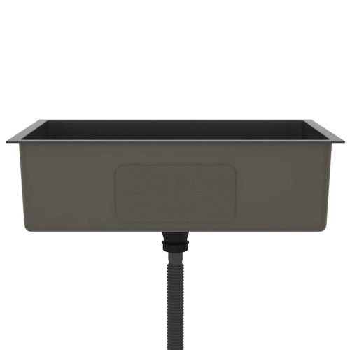  fekete kézzel készült rozsdamentes acél mosogató