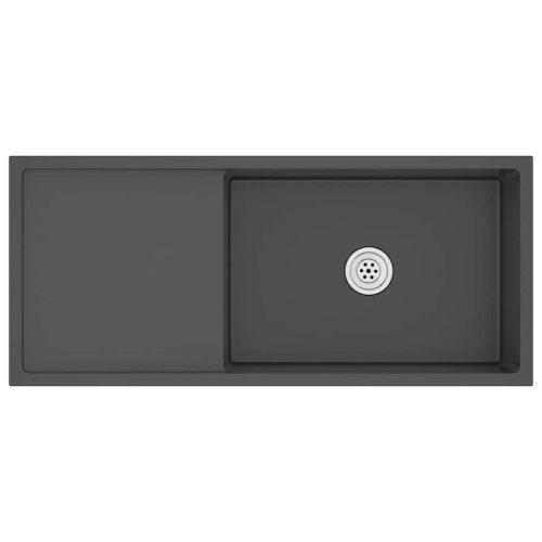  fekete kézzel készült rozsdamentes acél mosogató