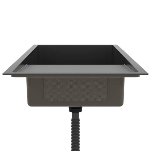  fekete kézzel készült rozsdamentes acél mosogató