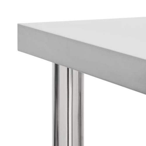  rozsdamentes acél konyhai munkaasztal kerekekkel 60x30x85 cm