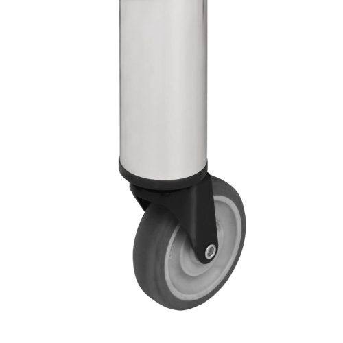  rozsdamentes acél konyhai munkaasztal kerekekkel 60x30x85 cm