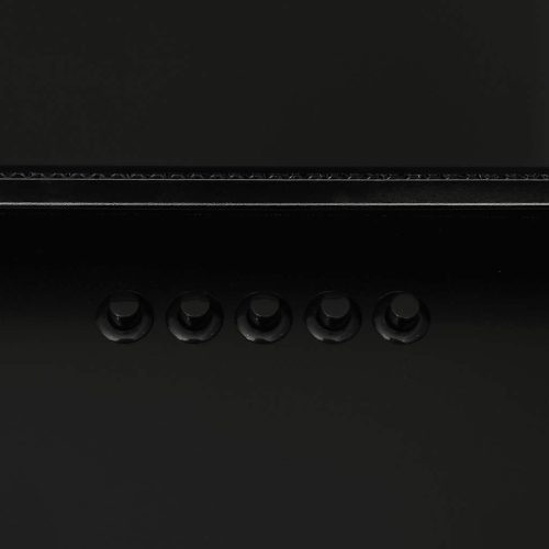  fekete rozsdamentes acél és edzett üveg fali páraelszívó 60 cm