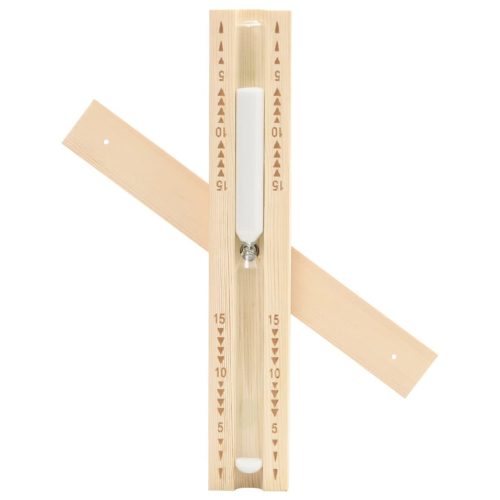  2 az 1-ben tömör fenyő szauna-higrotermográf és -homokóra