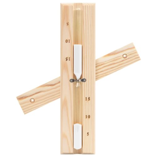  2 az 1-ben tömör fenyő szauna-higrotermográf és -homokóra