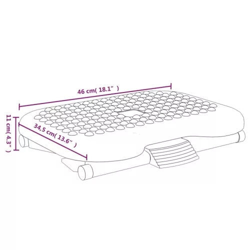  fekete lábtámasz 46 x 34,5 x 11 cm
