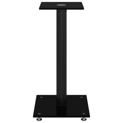  2 db 1 oszlopos fekete edzett üveg hangszóró állvány