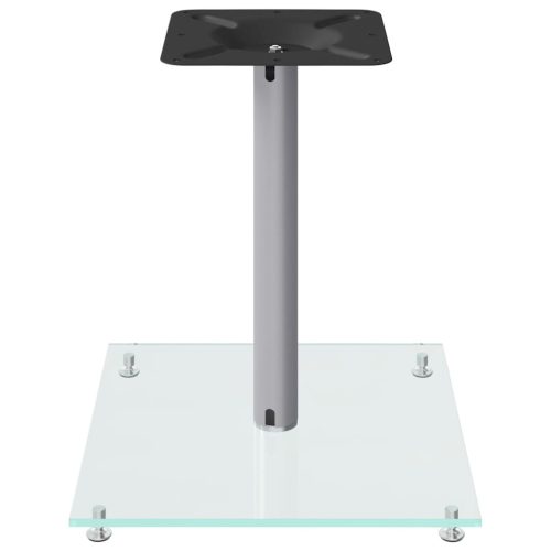  2 db 1-oszlopos ezüstszínű edzett üveg hangszóró állvány