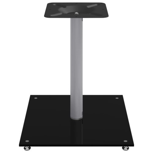  2 db 1 oszlopos fekete-ezüst edzett üveg hangszóróállvány