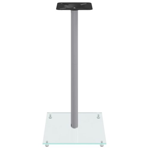  2 db 1-oszlopos ezüstszínű edzett üveg hangszóróállvány