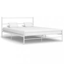 VID fehér fém ágykeret ágyráccsal 140x200 cm