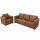 VID 3 személyes antik bőrhatású kanapé + karosszék