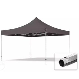   TP 4x4m összecsukható aluminium 800N pavilon, oldalfal nélkül - sötétszürke