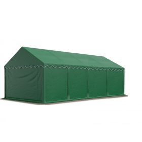   TP PROFESSIONAL 4x8m raktársátor, PVC 800 ponyvával, sötétzöld