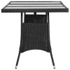 VID polyrattan kerti asztal 170 x 80 x 74 cm  fekete 