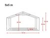 Party šator 5x5m-PROFESSIONAL DELUXE 500g/m2-pojačana konstrukcija krova