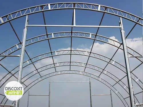 TP HIGHLANDER 15,25x21m extra erősített ipari sátorcsarnok / mezőgazdasági sátor nehezen éghető PRIMEtex 2300 ponyvával