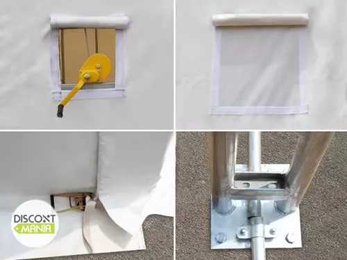 TP HIGHLANDER 15,25x21m extra erősített ipari sátorcsarnok / mezőgazdasági sátor nehezen éghető PRIMEtex 2300 ponyvával