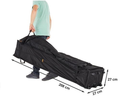 TP 4x4m összecsukható 800N alumínium pavilon, 4 db oldalfallal, ablak nélkül - fekete