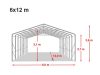 Garažni šator 6x12m-bočna visina:2,7m, ulaz:4,1x2,9m-WIKINGER PVC 550g/m2-u više boja