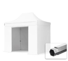   Professional összecsukható sátrak PROFESSIONAL 400g/m2 ponyvával, alumínium szerkezettel, 4 oldalfallal - 3x2m fehér