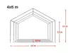 4x6m classic partytent, PVC 800, white