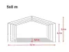 5x8m classic partytent, PVC 800, white