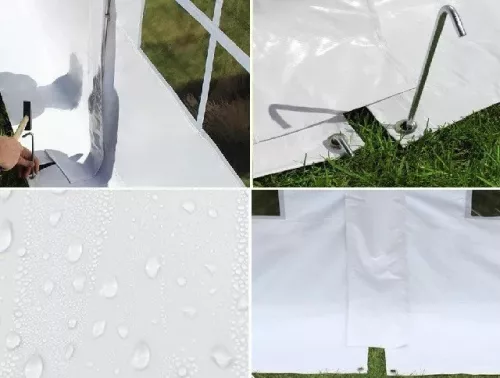 5x8m classic partytent, PVC 800, white