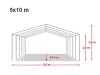 5x10m classic partytent, PVC 800, white