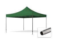   Professional összecsukható sátrak PREMIUM 350g/m2 ponyvával, acélszerkezettel, oldalfal nélkül - 4x4m zöld