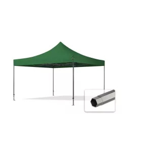   TP 4x4m összecsukható 750N acél vázas pavilon, oldalfal nélkül - zöld