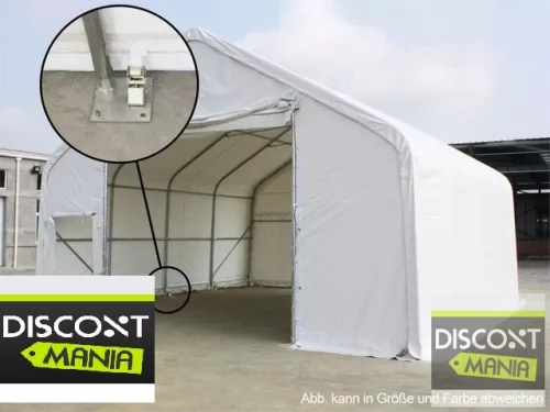 TP Everest 6x8m 3m oldalmagas raktársátor nehezen éghető PRIMEtex 2300 ponyvával, szürke