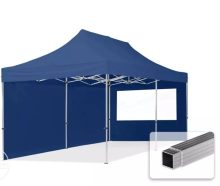   Professional összecsukható sátrak ECO 300 g/m2 ponyvával, alumínium szerkezettel, 2 oldalfallal - 3x6m kék