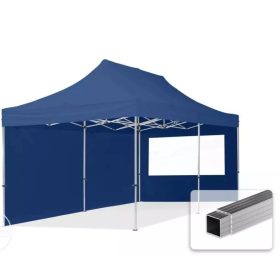   TP 3x6m összecsukható alumínium pavilon, 2 db oldalfallal - kék