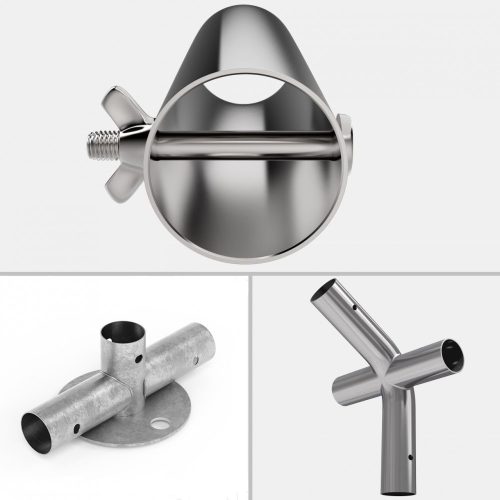 TP 5x8m erősített rendezvénysátor, PVC 750 - fehér