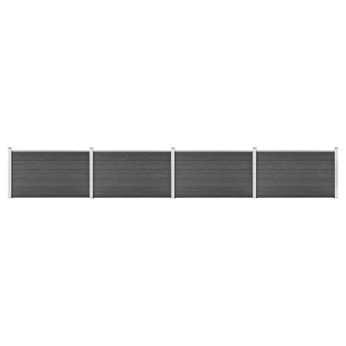 VID fekete WPC kerítéspanelszett 699 x 105 cm