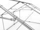 TP Professional deluxe 3x3m nehéz acélkonstrukciós rendezvénysátor erősített tetőszerkezettel szürke-fehér