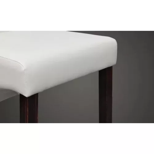  2 db fehér műbőr étkezőszék