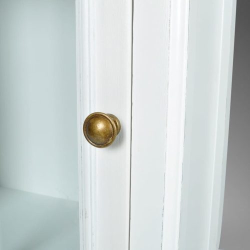  elegáns fehér fa könyvespolc szekrény 3 polccal 