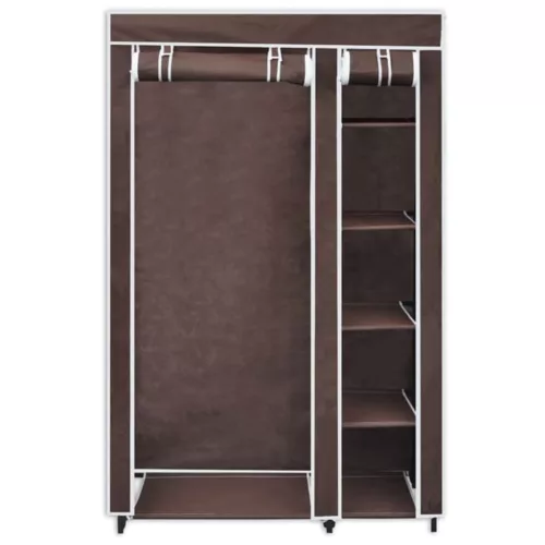  2 db barna szövet ruhásszekrény 